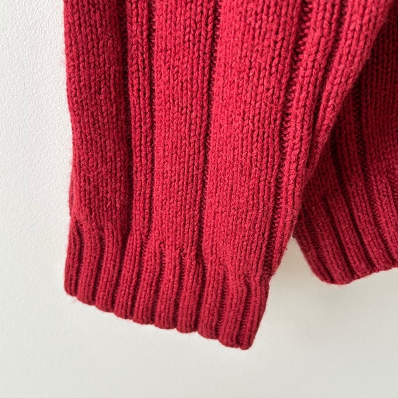 Columbia Red Cable Knit Crewneck Sweater - Picture 7 of 16